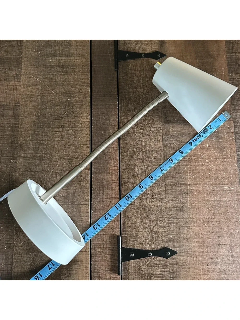 Room Essentials White LED Task Desk Lamp Flexible Gooseneck Organizer Outlet